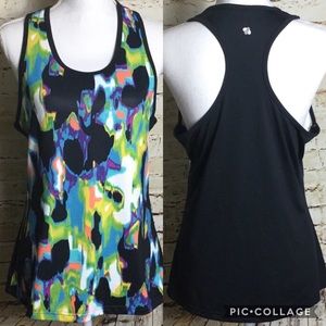 cee bee CHERYL BURKE Printed Racerback Tank Medium